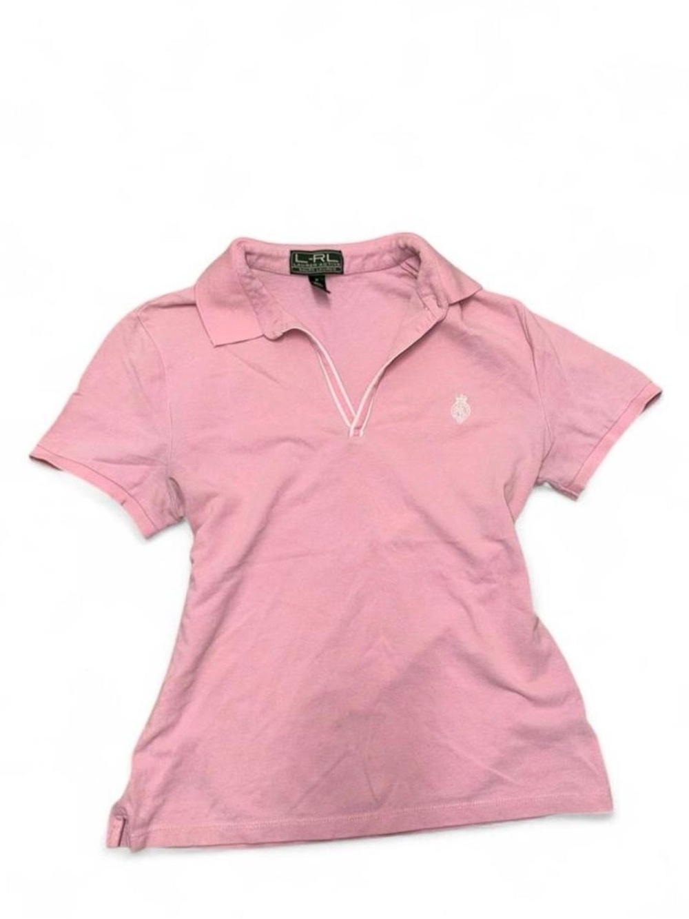 Vintage Ralph Lauren Pink Short Sleeve Polo Top